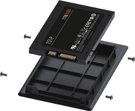 . 연결/동작 방법 SSD 삽입 방법 ❶ 본체 바닥면의 SSD 커버 고정 나사(ea) 분리 ❷ OPEN 표시부를 밀어 SSD 커버 분리 어댑터