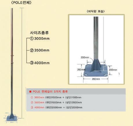 Stainless Steel (SUS) MATV Antenna Pole (