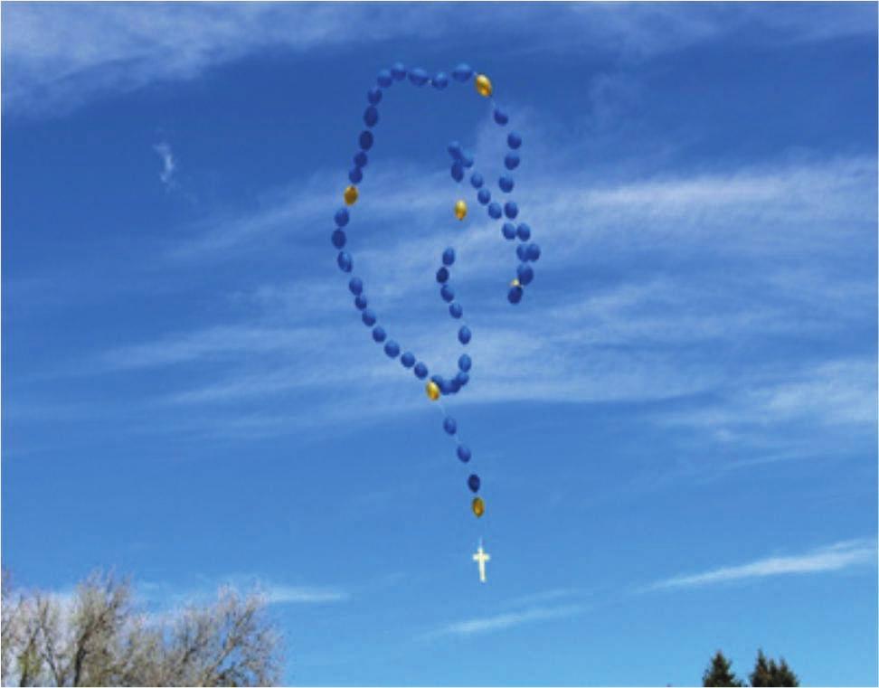 Patrick s Religious Education and Youth Ministry Program will launch a helium balloon rosary to commemorate the month of the Rosary and the 100 th anniversary of Fatima.