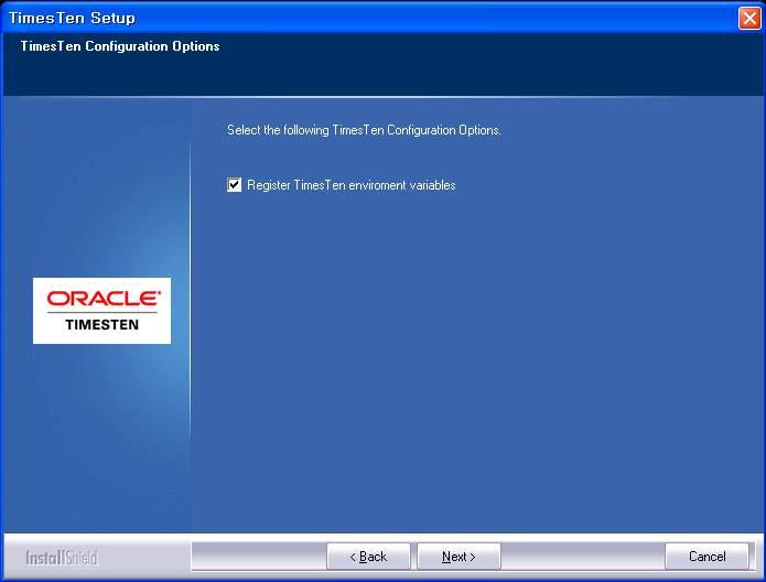 3.17 Oracle TimesTen In-Memory Database Client 설치과정