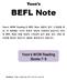 Yoon s BEFL Note 15 Yoon s WOW Reading 의 BEFL Note 내용이일부수정됨에따라, 본파일에는 2가지종류의정답이포함되어있습니다. 본인의 BEFL Note 뒤에정답이수록되어있지않을경우, 파일앞부분에제시된정답으로내용을확인하시기바랍니다. Yoo