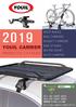 2019 YOUIL CARRIER PRODUCTS CATALOG ROOF RACKS BIKE CARRIERS BASKET CARRIERS BIKE STANDS WATER SPORT AUTO CAMPING 유일캐리어 TEL : FAX : 02-22