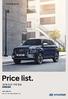 2019 년 9 월 1 일현재 Price list SUV 가격안내 개별소비세율인하 SUV LINE-UP 베뉴 / 코나 / 투싼 / 싼타페 / 팰리세이드 / 넥쏘