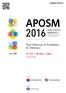 APOSM 2016 아시아의지보조기학술대회 2016 Asian Prosthetic and Orthotic Scientific Meeting 2016 New Horizons in Prosthetics & Orthotics 프로그램북 2016 년 11 월 4 일 ( 금 )