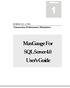 MaxGauge For SQL Server User's Guide T R A N S A C T I O N P E R F O R M A N C E M A X I M I Z E R MaxGauge For SQL Server Copyright EXEM C