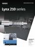 기본구조 표준 / 옵션현황어플리케이션다이어그램본체 / NC 사양 Lynx 210 series Lynx 210 6/8.. Lynx 210 series
