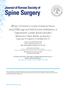 Journal of Korean Society of Spine Surgery Efficacy of Posterior Lumbar Interbody Fusion using PEEK Cage and Pedicle Screw Stabilization in Degenerati