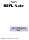 Yoon s BEFL Note Yujin s Writing Camp Book 7 Dictation 은 베플리 < 베플리학습 <BEFL Note 에서들으세요.