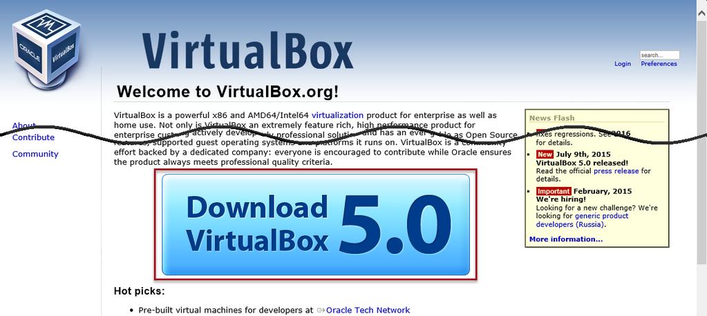 p33~p37. < 실습 1> 을대치하는내용 < 실습 1> VirtualBox를설치하자. 0. 이문서에서사용하는버전은집필시점의최신버전인 5.0.14 ( 파일명 : VirtualBox-5.0.14-105127-Win.exe, 약 111 MB) 이지만, 5.0.14 이후의버전이라면어떤버전이든지학습에관계없을것으로예상된다.