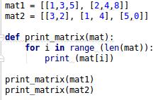 38 Python 예제 For 문을이용한 list print 함수와행렬곱을생성 for 문행렬곱함수 아래주어진