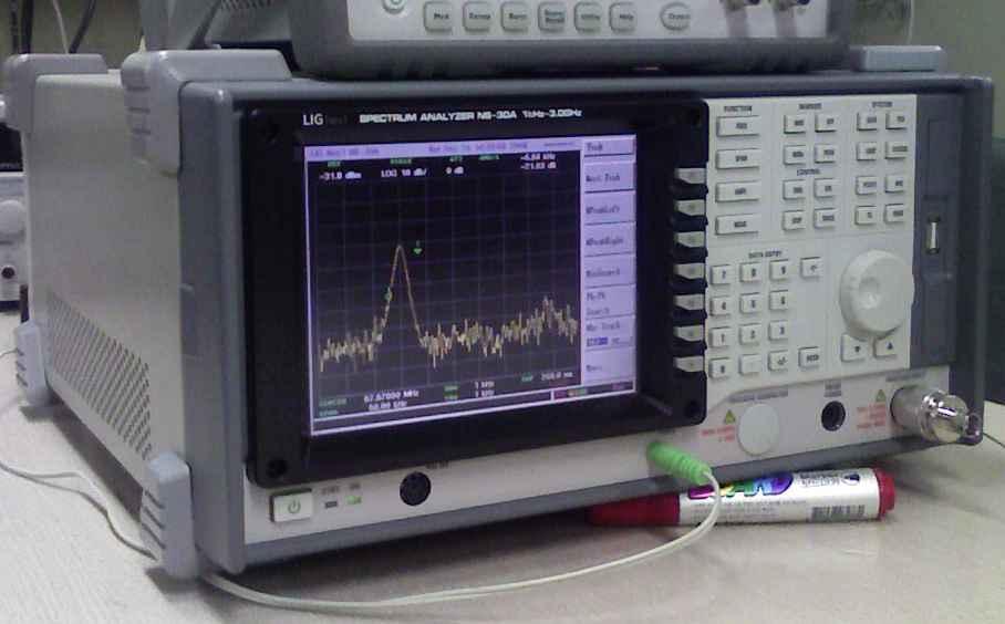 Spectrum analyzer 를통한 주파수영역에서의결과 그림 8.
