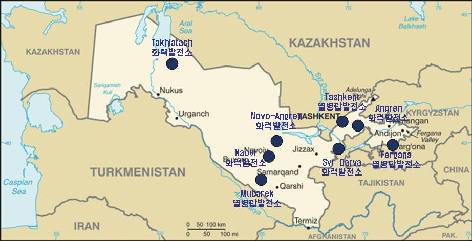 64 [ 그림 3-3] 정부지분매각주요발전소위치 자료 : Uzbekenergo, Uzinfoinvest 이들기업들의매각작업은현재추진중이지만, 실제매각실적은매우저조한것으로알려지고있음.