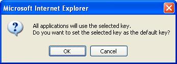 [Set this key as the Default Key].