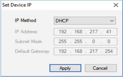 1.2 DHCP 에서할당된 IP 주소할당 인코더에 DHCP 에서할당된 IP 주소를할당하는방법 : 1. XVTEC Management Tool 을실행합니다. 이애플리케이션이사용자의네트워크에서장치를검색하면아래그림과같이이를목록에표시합니다.