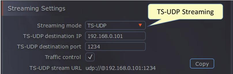 4.3.2 스트리밍모드 X500E 인코더는다음스트리밍모드를지원합니다.