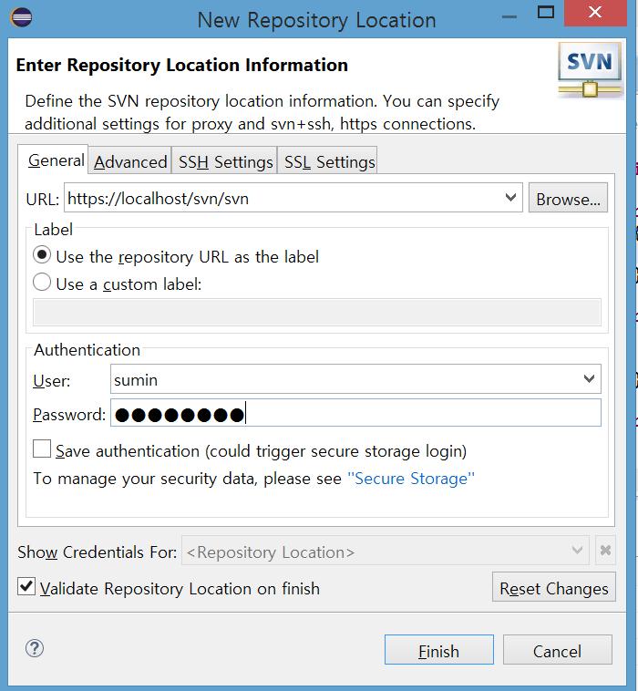 2. SVN How to use SVN 다른컴퓨터에서접속할경우 URL