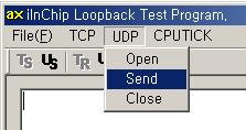 3.2.3.1. UDP Packet Loop-back UDP Channel 을통해 iinchip EVB B/D 로 Packet 을무한 Loopback 한다.