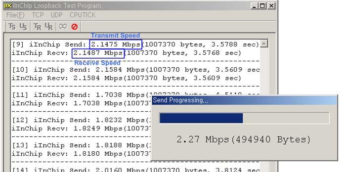 24> UDP Loopback 을 Test 할 iinchip EVB B/D 의 IP