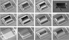 그림 36. SEM images of catalyst observed as a function of operating acceleration voltage. The catalyst particles are not separated at the operating condition of 1.