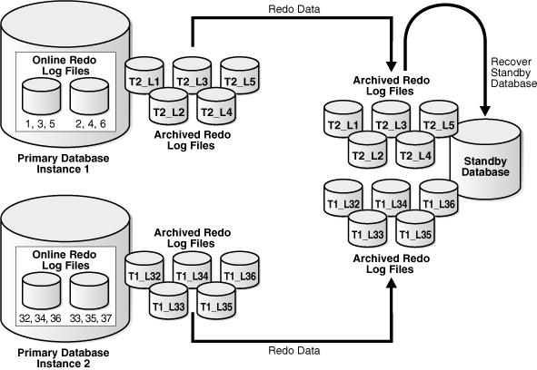2.1. 특이사항 Archive destination : MRP(Media Recover Process) 가 RAC 시스템의한쪽노드에서만 Redo 를적용할수있으므로양쪽 Node 에서 arhive