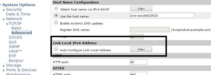 Hardening Guide 링크 - 로컬주소비활성화 1. System Options > Network > Advanced로이동합니다. 2.