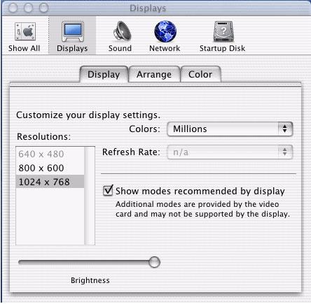 Macintosh: 이미지가일그러지거나한쪽으로치우침 A A 컴퓨터의디스플레이해상도를프로젝터의순수해상도로설정하십시오 (Apple menu (Apple 메뉴 ) > System Preferences (