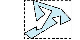 (axis-aligned bounding box) 또는범위 (extent) 를클리핑에사용 많은변을가진복잡한다각형의경우 경계상자는다각형을포함하는윈도우에정렬된가장작은사각형 경계상자는다각형정점 x 와 y 값의최소값