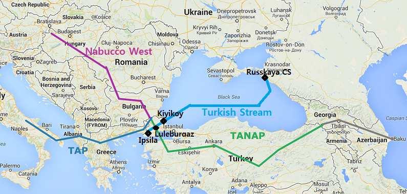 주요단신 - 그는만약 EU 가이번에도 Turkish Stream 가스관의새로운육상노선건설을방해한 다면, 이는러시아의선택이나결정이아님을분명히알아야할것이라고언급함. < 對유럽가스공급노선 > 자료 : http://nieuws.thepostonline.nl (Oilcapital; 1Prime, 2015.2.18; Regnum, 2015.2.19; Vedomosti; Neftegaz, 2015.