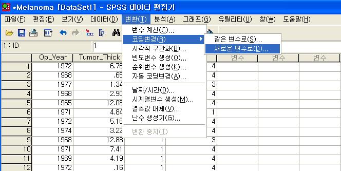 SPSS 회귀분석 : 가변수 (Dummy Variable) STEP