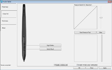 IPS 그래픽디스플레이환경설정 19 Stylus Pen 설정 Huion Tablet