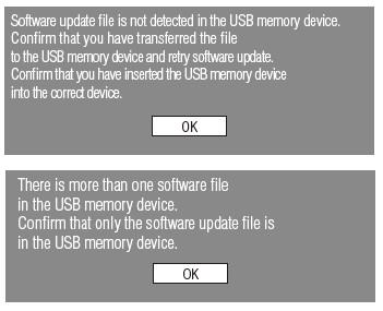 5 / 를눌러 Manual Update 를선택하고, 또는 ENTER 를누 릅니다. 6 / 를눌러 USB Memory 를선택하고, ENTER 를누릅니다.