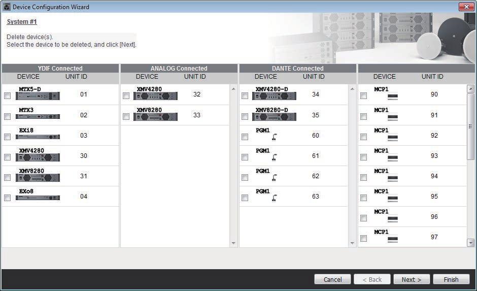 Device Configuration Wizard 대화상자 제 3 장프로젝트화면 [Finish] 버튼 [New] 옵션버튼외다른것을선택한경우선택가능합니다. 이버튼을클릭하면확인메시지가뜹니다. [Yes] 버튼을눌러데이터를삭제하고마법사를종료합니다. [No] 버튼을클릭하면작업이취소되고이전대화상자로복귀합니다. 2. 이미할당된기기에서필요하지않은기기를삭제합니다.