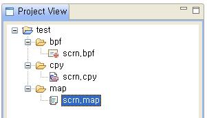 2. map 폴더에프로젝트파일이름과동일한 Map 파일이생성된다. [ 그림 2.