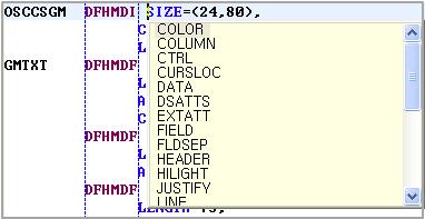 [ 그림 3.61] 코드작성가이드라인 3.2.2. Dummy Character 입력 키보드의 <F9> 를누르면실제소스파일을저장할때는무시되는특수기호가입력된다. 이기능을사용하면 BMS 문법 FIELD의 Initial 항목이 2~3줄에걸쳐서입력되는경우마지막위치에서 2Byte의문자가입력이되지않는문제를해결할수있다. [ 그림 3.