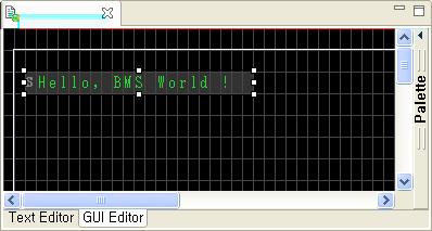 [ 그림 4.4] GUI Editor - Outline 의 FIELD 항목선택 2. GUI Editor 화면에서해당위치 FIELD 가선택된다. [ 그림 4.5] GUI Editor -FIELD 선택화면 4.3.