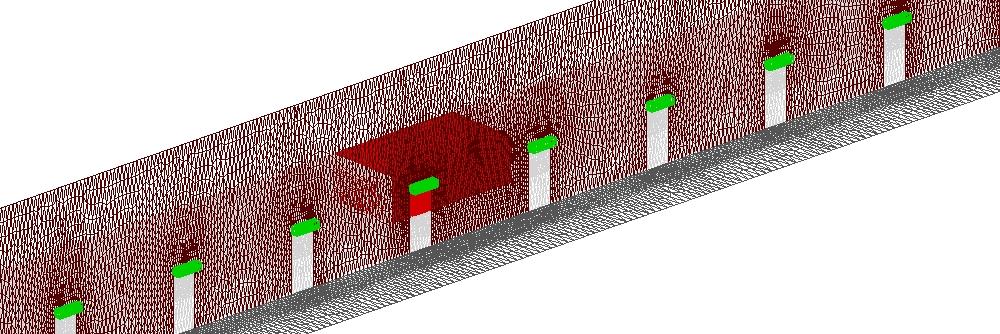 The concept map of air curtain installed in rescue station 계획하였다. 또한구난역에플랫폼폭원은 3.