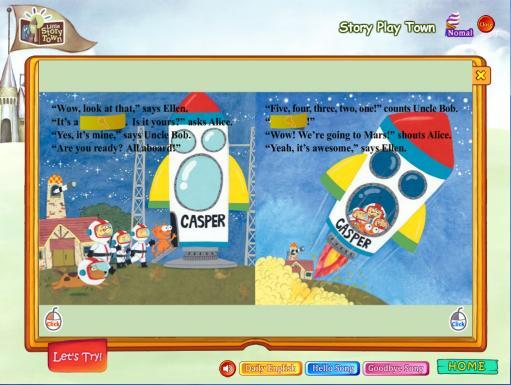 Level 4-12 We Love the Earth Lesson Plan: Week 2 Day 3 Presentation & Application [14 분 ] 1. Story Play Town (~Part II) * 먼저 sight word card 를한장씩앞으로넘겨보여주며각단어를듣고따라하게한다. T : Let's practice sight words.