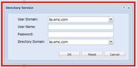 LDAP 관리설정에대한자세한내용은 EMC Avamar 7.0 관리가이드를참조하십시오. a. User Domain 목록에서디렉토리서비스도메인을선택합니다. b.