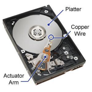 Hard disk 가장널리사용되는비 - 휘발성저장장치 Header Interface or Controller IDE (Integrated Drive Electronics) Controller SCSI (Small