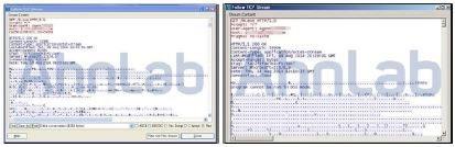 공격대상의 PC 메모리정보, 키보드입력정보등의유출시에도사용된다. [ 그림 8] 특정사이트에서내려받은파일 _b.exe( 좌 ) 와 102A.