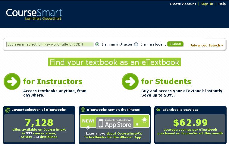 교수나강사의경우여러가지교과서를미리훑어보고비교함으로써교재선택에도움을받을수도있다. 이러한이유로현재수천명의강사와교수들이 CourseSmart의디지털교과서를교재로활용하고있다. CourseSmart가갖고있는가장큰강점은콘텐츠의방대함이다. 지난 7월에는 Elsevier Science and Technology 4, F.A.