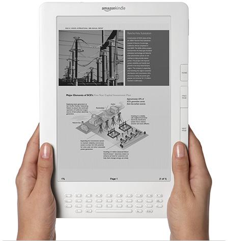 Kindle 시리즈로 e-book 단말기분야를석권하고있는 Amazon도신형 Kindle DX를출시하며대학교과서분야에본격적으로뛰어들태세다. Kindle DX의화면은기존 Kindle의 6인치보다큰 9.7인치로표나그래프를보는데보다높은가독성을제공, 대학교재출판업자들의관심을끌것으로예상된다.