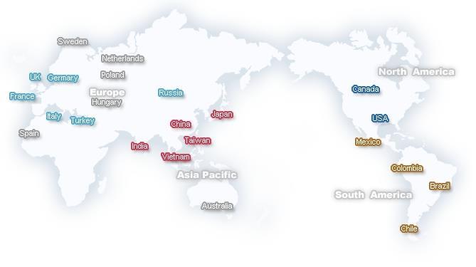 Global Network United States -Lynn Lin Consulting -Friedman -SIL Group -Horizon -Mid-America Research, Inc Canada -Cantest Research Service France -GFK Sofema International Germany -Konsept & Markt