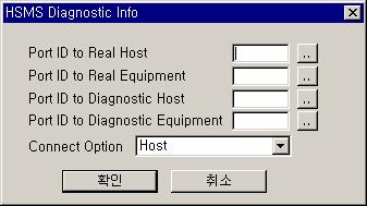 5-6 HSMS Diagnostic Info 이미 HSMS Port 를설정했으면 HSMS Port 의 ID 를써주거나, 오른쪽의 [.