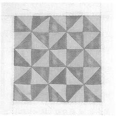 structure. The cloth is an orderly combination of two or four isosceles triangles into a square shape.