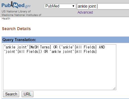 PubMed 소개및특징 ATM (Automatic Term Mapping) 기본검색창에입력한검색어 ( 자연어 ) 가 PubMed