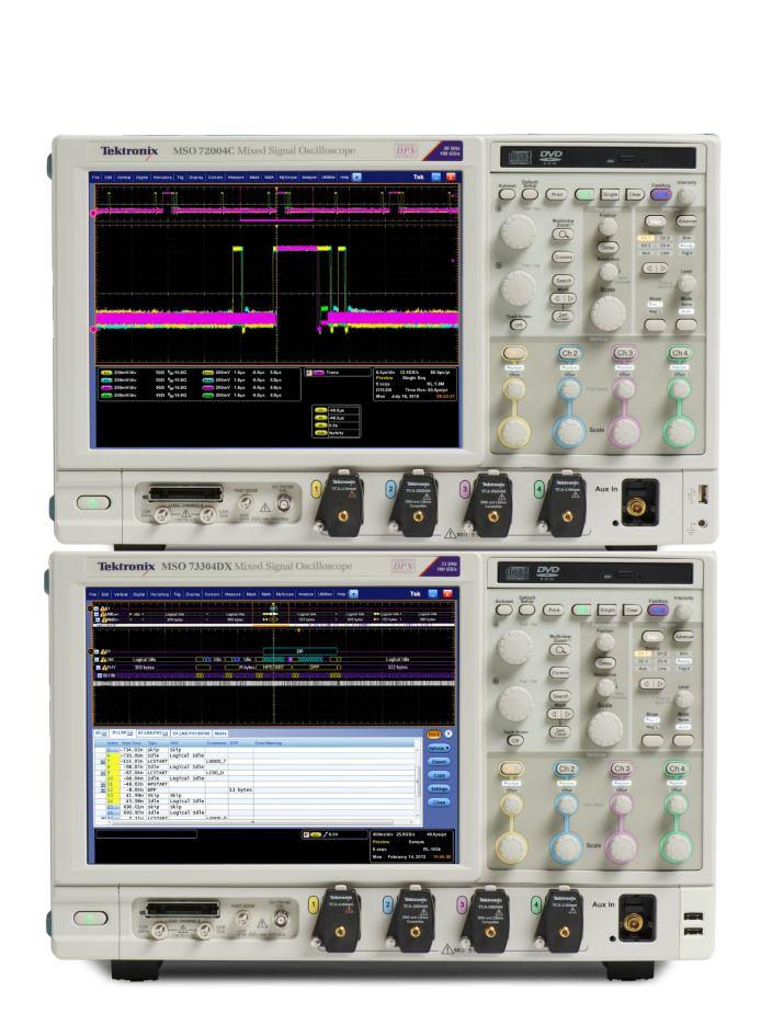 디지털및혼합신호오실로스코프 MSO/DPO70000 시리즈데이터시트 4 채널동시성능을지원합니다.