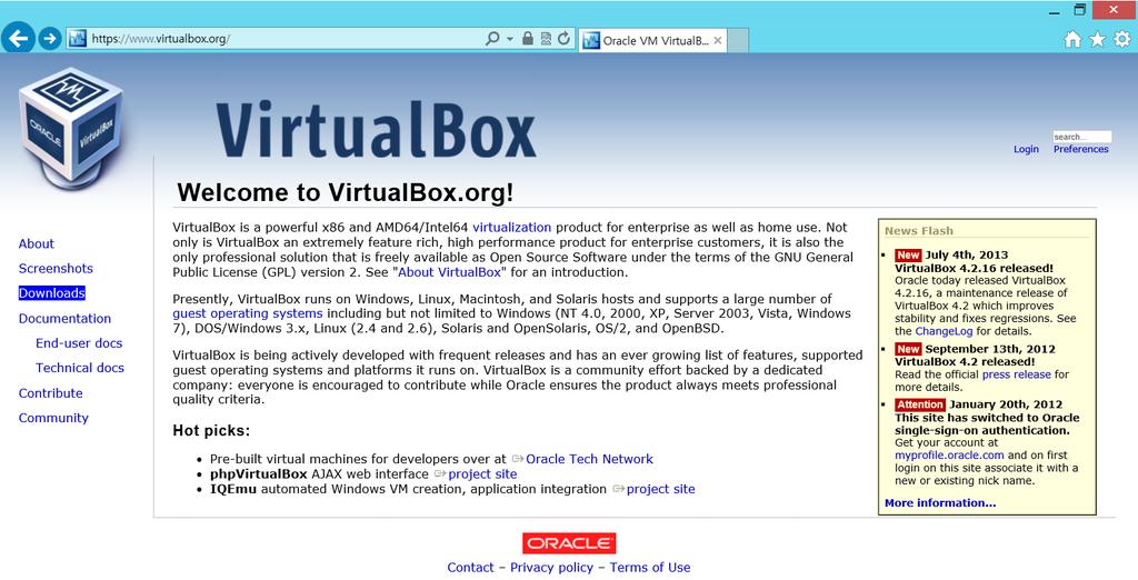 VirtualBox Installation 프로그램다운로드