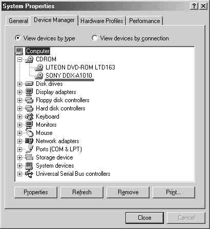 캠코더를컴퓨터에연결하기 소개 USB 드라이버설치를확인하려면 1 [Start] t [Settings] t [Control Panel] 을클릭합니다. 2 [System] 을클릭합니다.