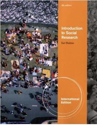 Earl Babbie (2010), Introduction to Social Research, International Edition (Fifth Edition), New York: Wadsworth 1. Beginning Principles 12.Analyzing 2. Research and Qualitative Data Theory 13.